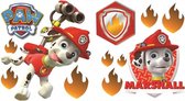 muurstickers Paw Patrol Marshall 2 stickervellen