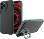 Apple iPhone 13 Pro Hoesje met Camera Protector Kickstand Groen