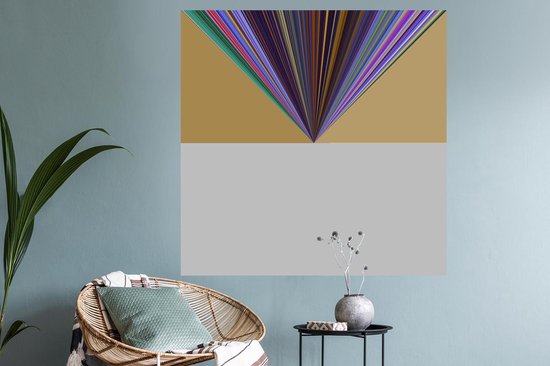 Stickers muraux - Motifs - Paon - Violet - 120x120 cm - Film Adhésif XXL