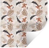 Stickers muraux - Été - Feuilles - Abstrait - 120x120 cm - Film Adhésif XXL