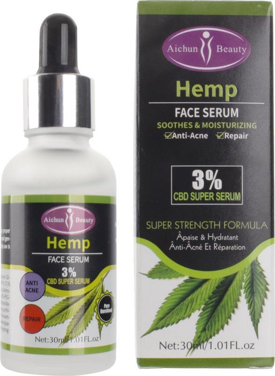 Aichun Beauty - Serum met 3% CBD extract en hyaluronzuur voor acné