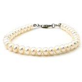 Armband met ivoorkleurige gecultiveerde parels 18 cm