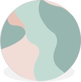 WallCircle - Wandcirkel ⌀ 150 - Zomer - Vormen - Pastel - Ronde schilderijen woonkamer - Wandbord rond - Muurdecoratie cirkel - Kamer decoratie binnen - Wanddecoratie muurcirkel - Woonaccessoires