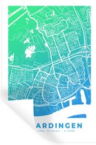 Stickers muraux - Plan de la ville - Vlaardingen - Nederland - 60x90 cm - Feuille adhésive - Carte