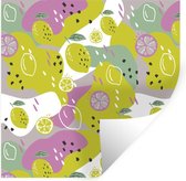 Stickers muraux - Été - Citrons - Taches - 100x100 cm - Film Adhésif XXL