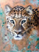 diamond painting luipaard 50 x 40 cm geel 440 gr