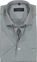 CASA MODA modern fit overhemd - korte mouw - grijs - Strijkvriendelijk - Boordmaat: 42