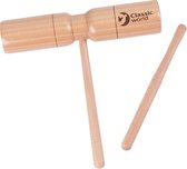 bloc de ton en bois classic world avec manche et bâton Merk: Classic World