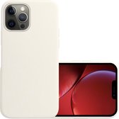 Hoes Geschikt voor iPhone 13 Pro Hoesje Cover Siliconen Back Case Hoes - Wit
