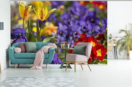 Papier peint - Papiers Papier peint photo Printemps - Fleurs - Couleurs - Largeur 360 cm x Hauteur 240 cm