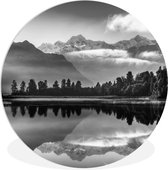 WallCircle - Wall Circle - Wall Circle Indoor - Nouvelle-Zélande - Reflet - Berg - 150x150 cm - Décoration murale - Peintures Ronds