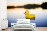 Papier peint photo peint - Canard en caoutchouc - Jaune - Water - Largeur 330 cm x hauteur 220 cm