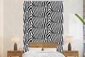 Behang - Fotobehang Print - Safari - Zebra - Breedte 225 cm x hoogte 350 cm