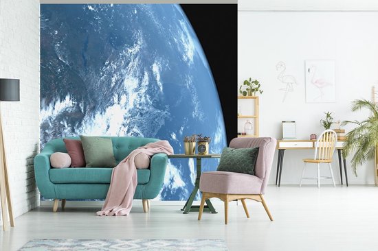 Papier peint - Papier peint Papier peint photo Terre depuis un satellite - Largeur 220 cm x hauteur 220 cm