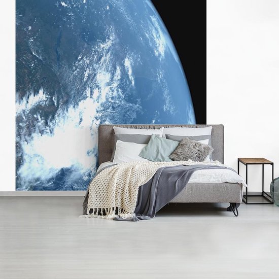 Papier peint - Papier peint Papier peint photo Terre depuis un satellite - Largeur 220 cm x hauteur 220 cm