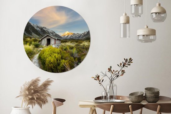 WallCircle - Wall Circle - Wall Circle Indoor - Nouvelle-Zélande - Maison - Berg - 150x150 cm - Décoration murale - Peintures Ronds