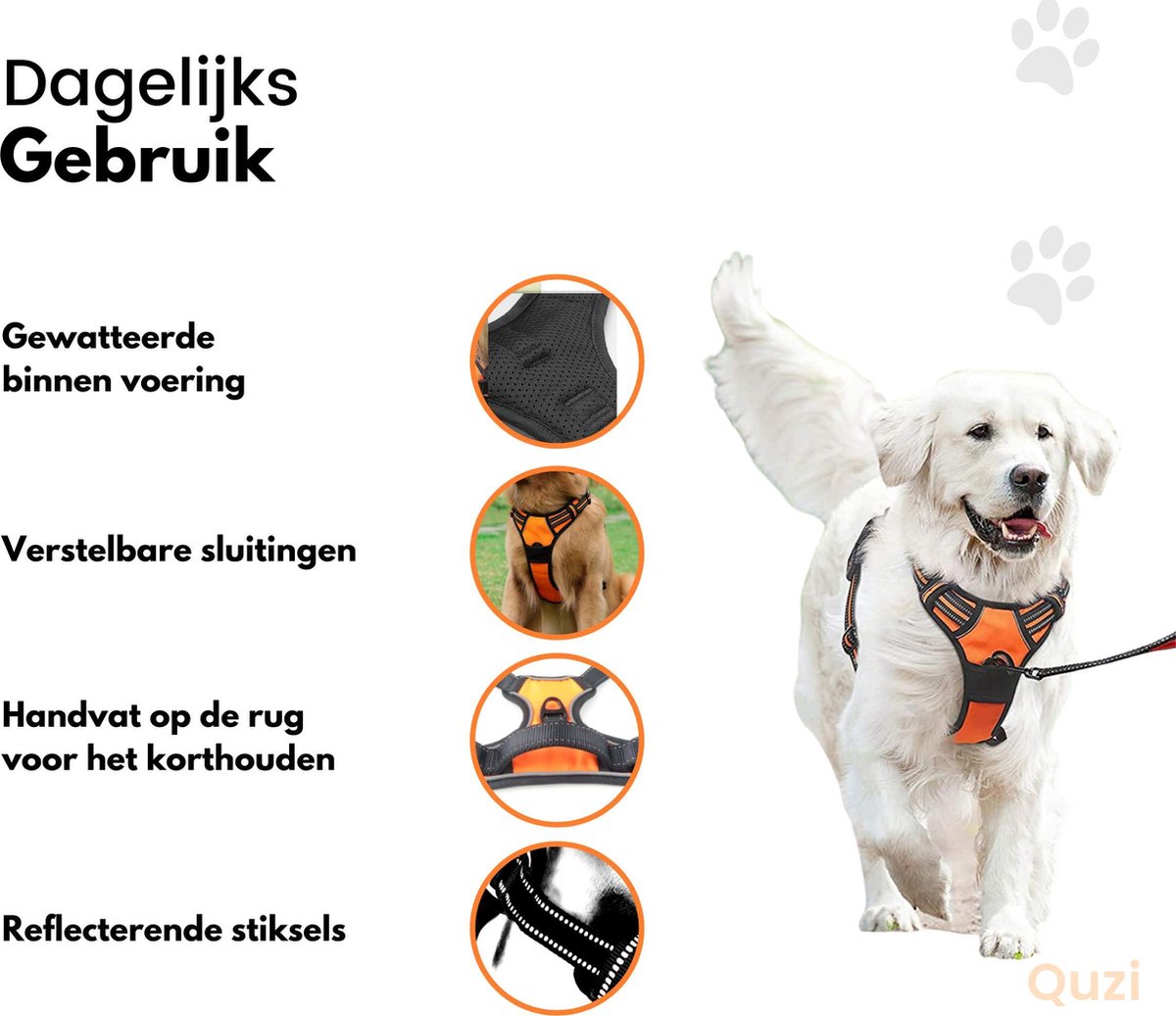 Huntboo Ontsnapbestendig Hondentuig Medium, Anti-Trek Hondentuig met Handvat, Ademend, Verstelbaar, Reflecterende, Lichtgewicht Hondentuig voor Kleine en Grote Honden Buiten (Blauwgroen,S
