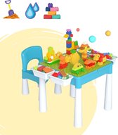 Multifunctionele Speeltafel/Watertafel/Kinderbureau - Inclusief Ergonomische Stoel voor Kinderen - Spelen met Water of Zand - Grote Opslagcapaciteit voor Speelgoed