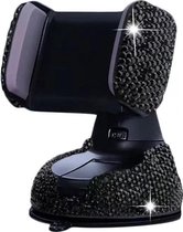 Telefoonhouders Auto Zuignap - GSM Houder Glitter Zwart - Auto Accessories Interieur - Autohouder Voor Voorruit En Dashboard Bureau - Smartphone Houder - Auto Accessoires - Univers