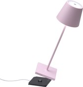 Zafferano - Poldina Pro hoog - Roze - H38cm- Ledlamp - Terraslamp - Bureaulamp – Tafellamp – Snoerloos – Verplaatsbaar – Duurzaam - Voor binnen en buiten – LED - Dimbaar - 3000K –