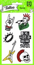 plaktattoos Rock Metal 10 x 19 cm papier 6-delig