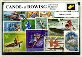 Kano en roeisport – Luxe postzegel pakket (A6 formaat) : collectie van 50 verschillende postzegels van kano en roeisport – kan als ansichtkaart in een A6 envelop - authentiek cadea