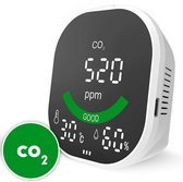 CO2 Meter Binnen - Hygrometer - Luchtkwaliteitsmeter - Luchtvochtigheid - CO2 melder & monitor - Thermometer - CO2 detector - Koolstofdioxide meter - Geschikt voor horeca