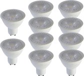 Voordeelpak | 10 stuks | LED Spot | 5W | GU10 | 220V | 38° - 2700K - Warm wit (827)