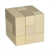 breinbreker kubus 6 cm hout beige 7-delig