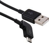 Hoek Verbinding - Micro USB Oplader en Data Kabel 15cm.