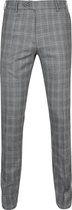 Suitable - Premium Pantalon Milano Ruit Antraciet - 54 - Slim-fit