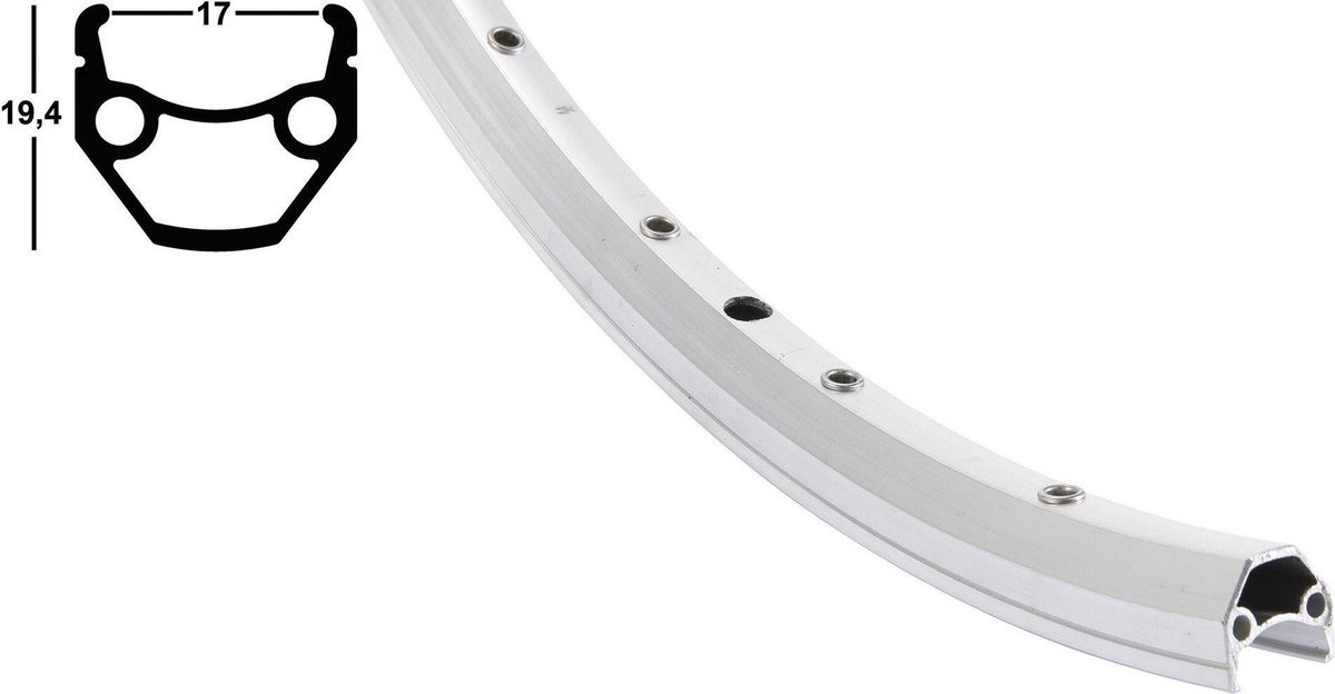 Contec Velg Holk.Classic 32 Gaats, Zilver Geëloxeerd