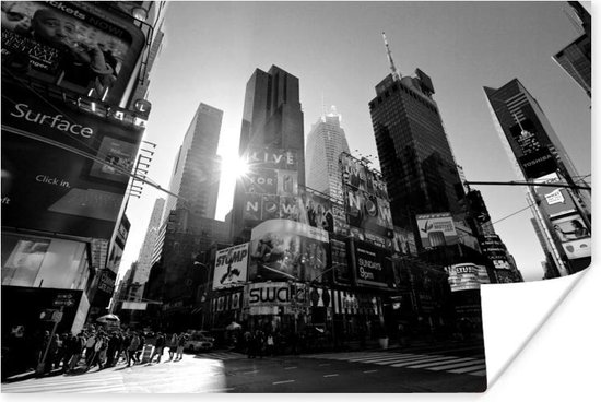 Poster New York - Architectuur - Zwart - Wit - 120x80 cm