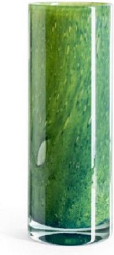 Design vaas cilinder - Fidrio AMAZONE x- glas, mondgeblazen bloemenvaas - diameter 12 cm hoogte 32 cm