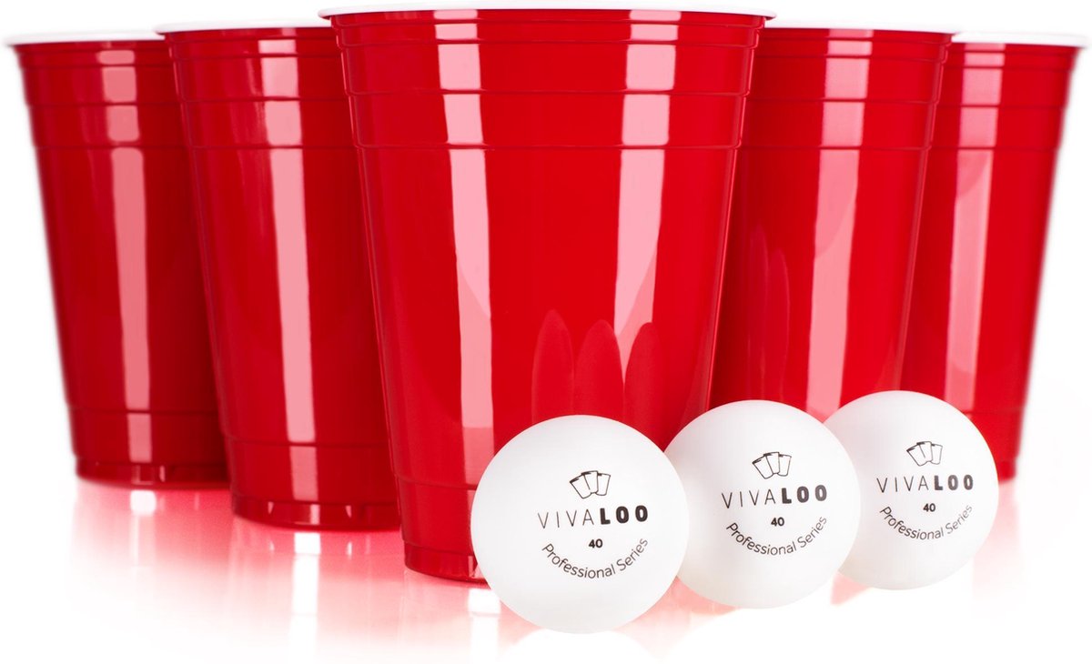 VIVALOO Beer Game - Set à Boire - Lot de 250 Gobelets Plastique et