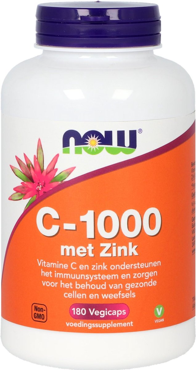 Goedkoopste NOW C-1000 met Zink 180 Vegetarische capsules