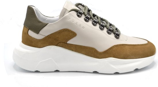 Tozen - Sneakers -Heren - Leder - Creme/Beige | bol.com