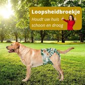 Loopsheidbroekje hond - bloemenprint - maat XXL - voor grote teefjes - herbruikbaar - hondenbroekje - hondenluier - loopsheid - ongesteldheid - voorkomt ongewenste zwangerschappen