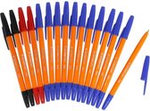 balpennen 16 cm blauw/rood/zwart 16 stuks