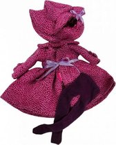 poppenjurk Fashion Girl meisjes 35 cm textiel roze/zwart