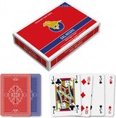 speelkaarten 6,3 x 8,8 cm PVC blauw/rood 2 stuks