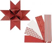 papieren XL vlechtstroken 100 cm rood/wit 40 stuks