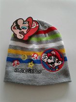 Super Mario - Muts - Grijs - 52 cm - 100% Acryl