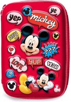 etui Mickey Mouse junior 14 x 21 cm polyester/EVA rood