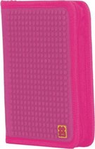 etui met siliconen zijkant en pixels fuchsia 19 cm