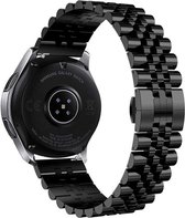 Strap-it Luxe Jubilee stalen bandje - geschikt voor Samsung Galaxy Watch 3 41mm / Galaxy Watch 1 42mm / Galaxy Watch Active / Active2 40mm & 44mm / Gear Sport - zwart