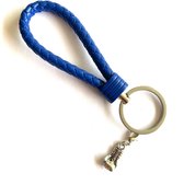 Sleutelhanger - Donker Blauw - Boksen - Judo - Karate - Fitness - Sport - Hanger - Leer - Kickboksen - Bokshandschoen - Kleur - Sportsieraad - Sieraad - Sportsieraden - Sieraden -