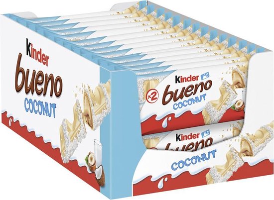 L'introuvable Kinder Bueno Coconut est enfin disponible! Ne ratez pas ce Kinder  Bueno gourmand au chocolat blanc et au bon goût noix de…