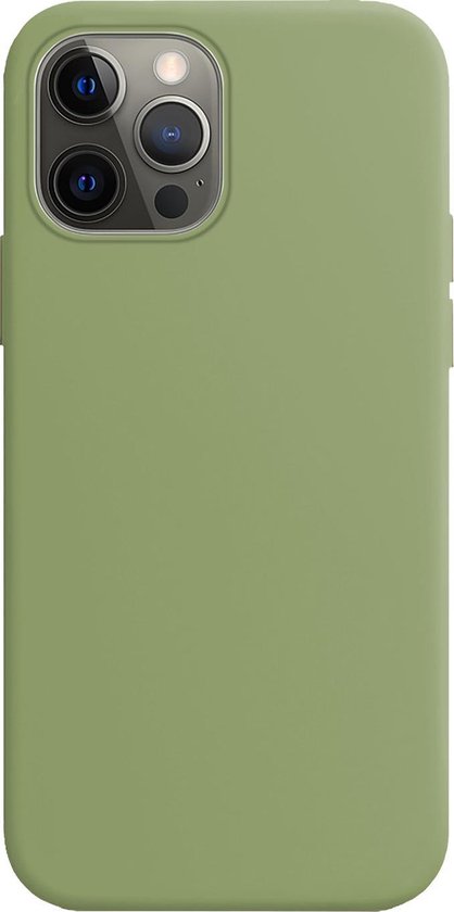 Coque iPhone 13 Pro en Siliconen avec protection d'écran - Coque iPhone 13 Pro avec protection d'écran Verte - Coque iPhone 13 Pro - Verte