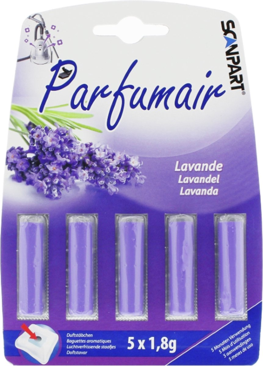 Bâtonnets parfumés pour aspirateur - 15 pièces - 3 parfums différents -  Lavande 